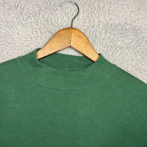 Vintage Blank Sweatshirt Women's Large / XL Green USA Made Streetwear USA 90s - Picture 5 of 12